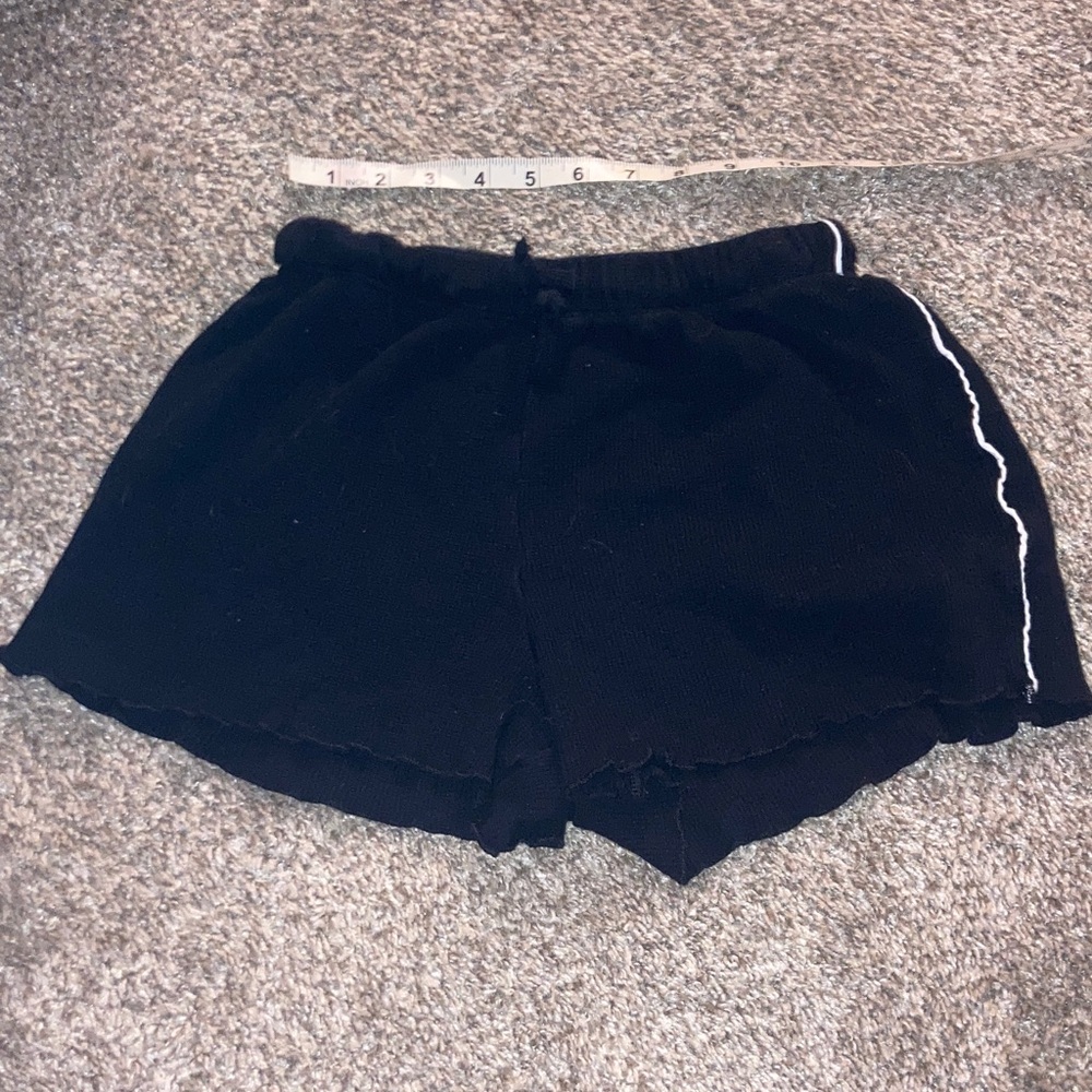 John Galt California Women's Black Shorts with White Accent